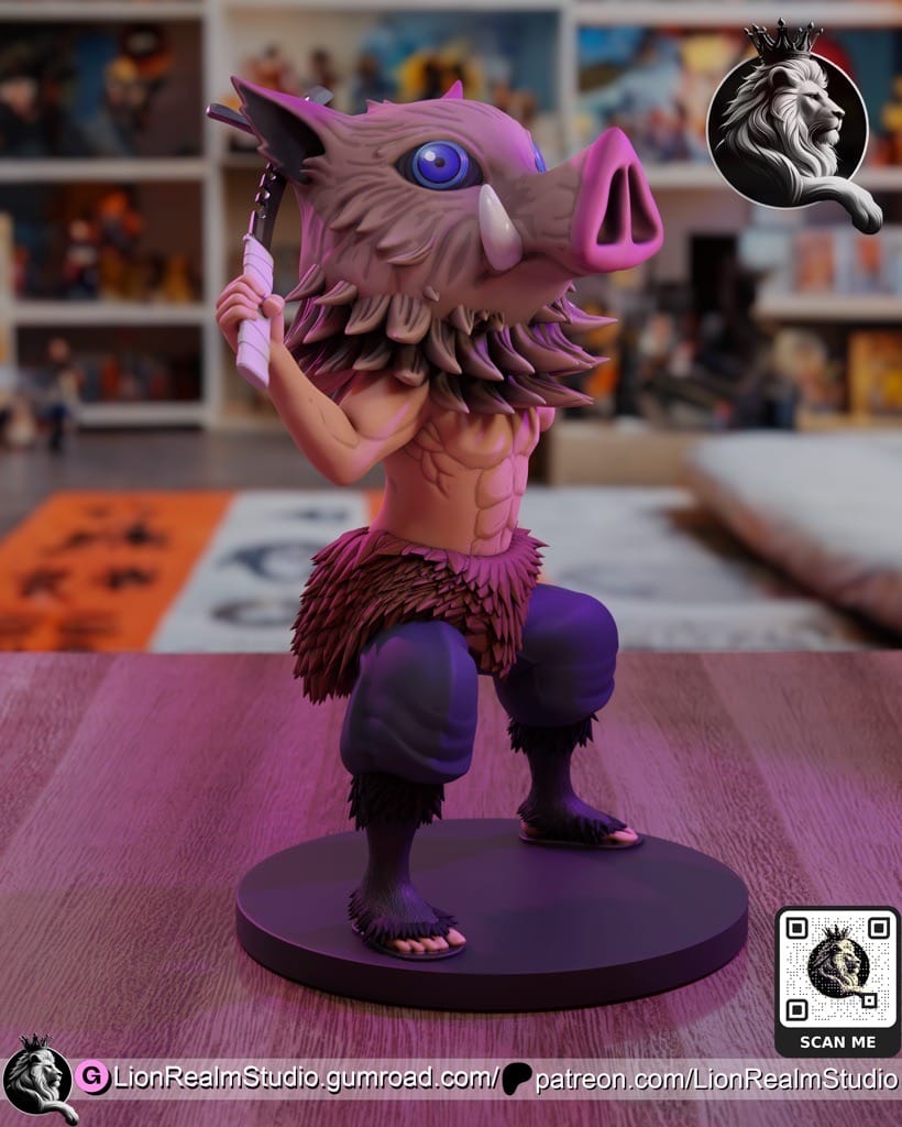 P站图纸印象馆 LionRealm 鬼灭之刃 嘴平伊之助 LionRealm 鬼灭之刃 嘴平伊之助