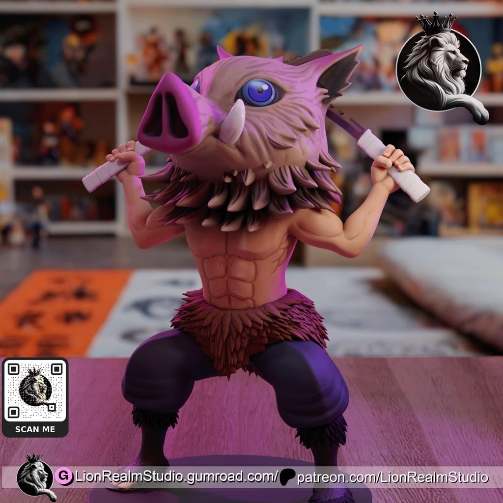 P站图纸印象馆 LionRealm 鬼灭之刃 嘴平伊之助 LionRealm 鬼灭之刃 嘴平伊之助