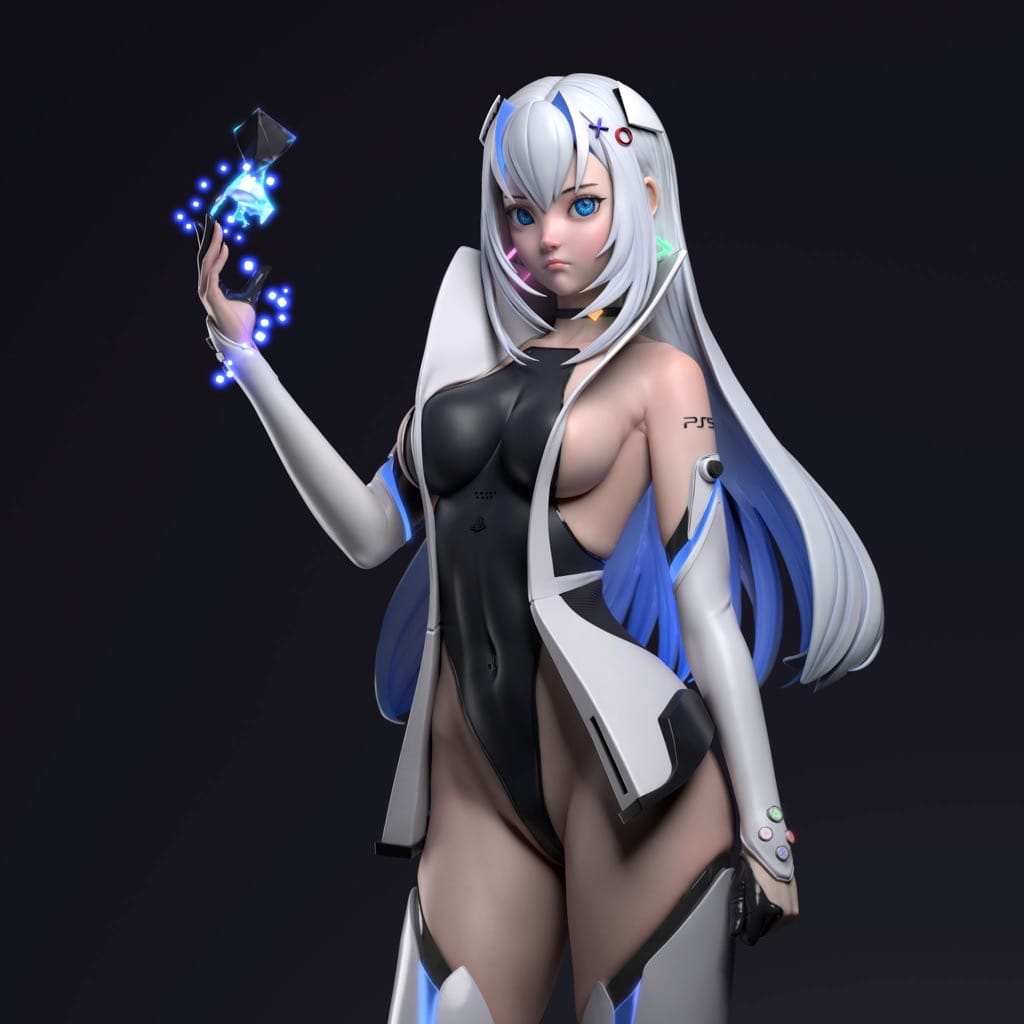 P站图纸印象馆 PS5 游戏女郎 PS5 游戏女郎