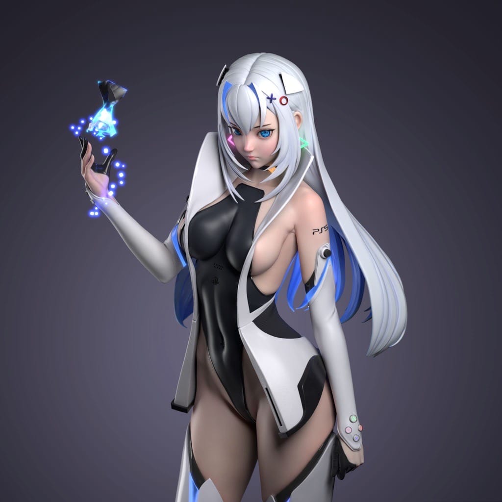 P站图纸印象馆 PS5 游戏女郎 PS5 游戏女郎