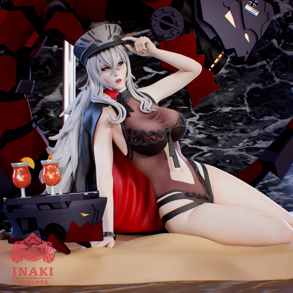 P站图纸印象馆 Inaki Sculpts 碧蓝航线 齐柏林伯爵 Inaki Sculpts 碧蓝航线 齐柏林伯爵