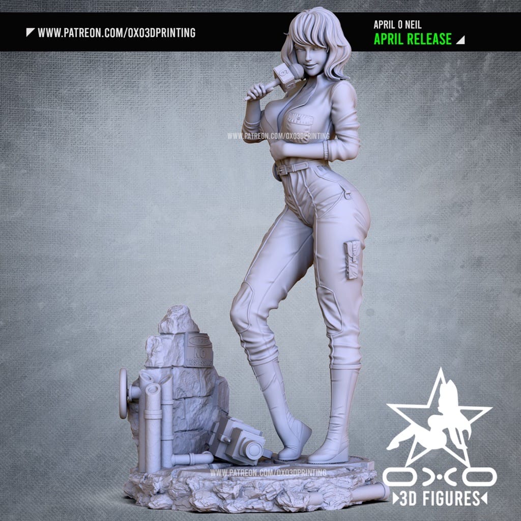 P站图纸印象馆 OXO3D 忍者神龟 爱普莉尔·奥尼尔 OXO3D 忍者神龟 爱普莉尔·奥尼尔