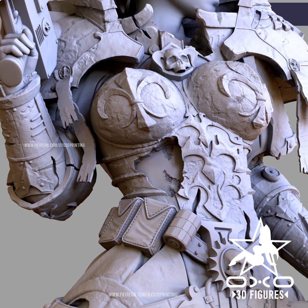 P站图纸印象馆 OXO3D 战锤40K 战争姐妹 OXO3D 战锤40K 战争姐妹