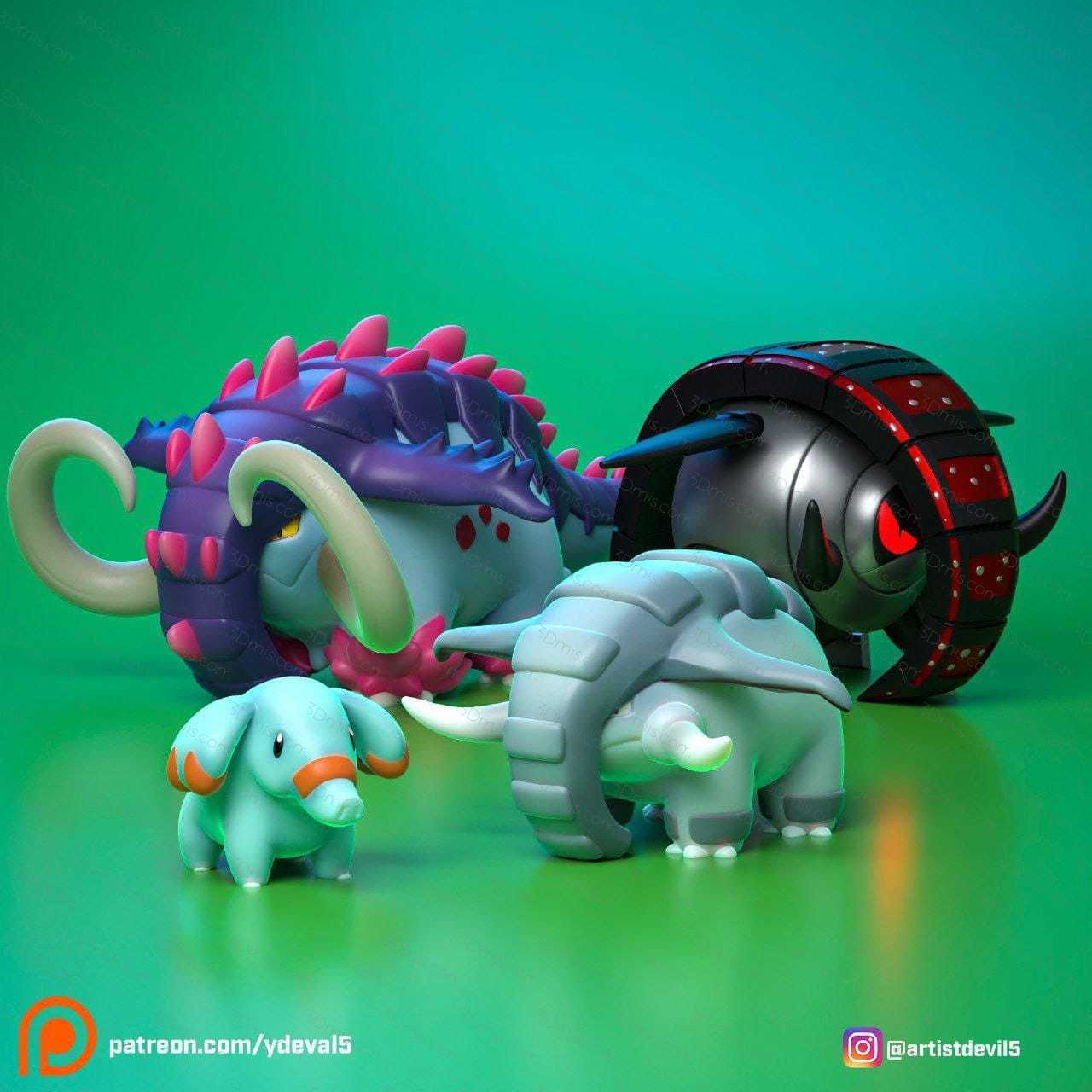 P站图纸印象馆 精灵宝可梦 小小象 精灵宝可梦 小小象