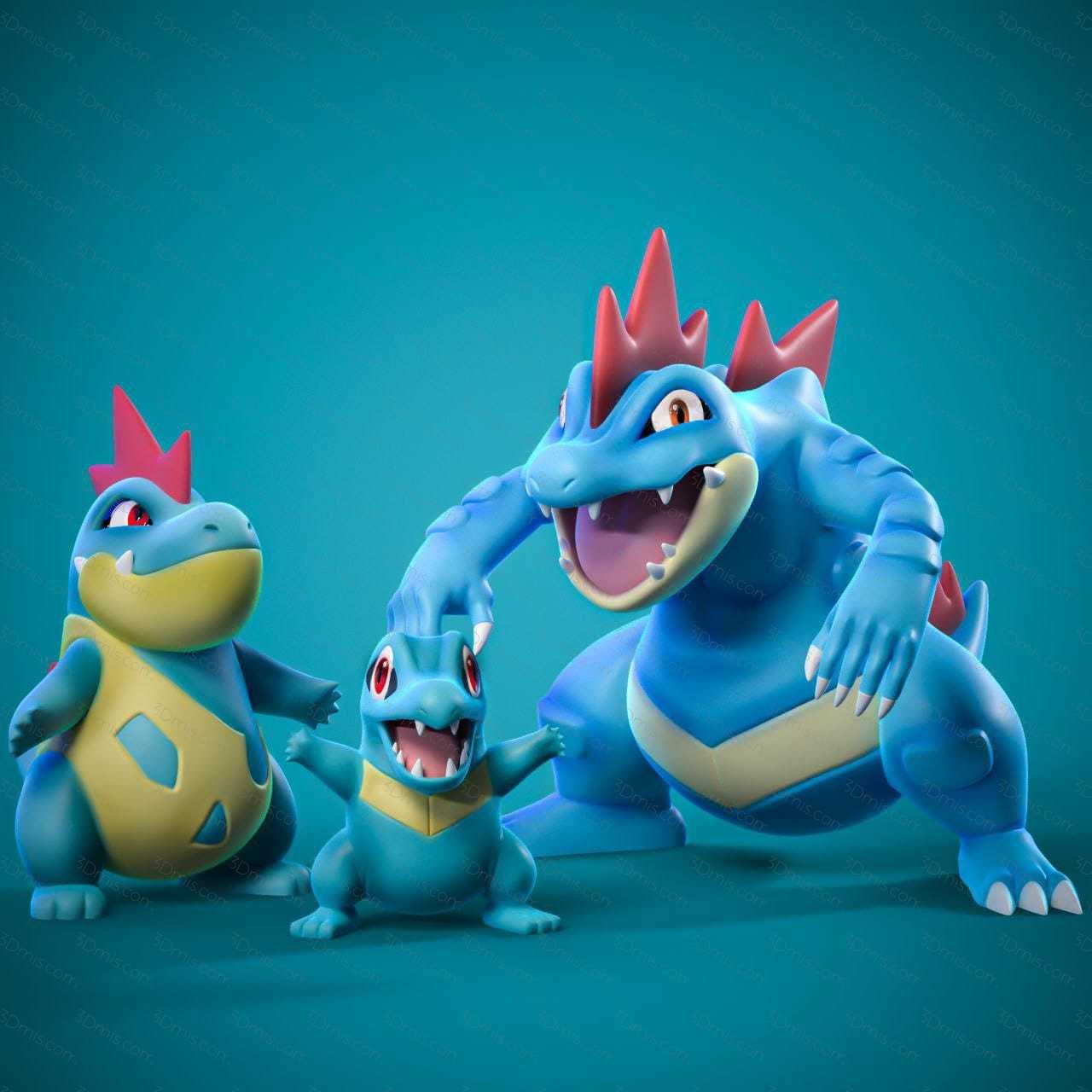 P站图纸印象馆 精灵宝可梦 小锯鳄 精灵宝可梦 小锯鳄