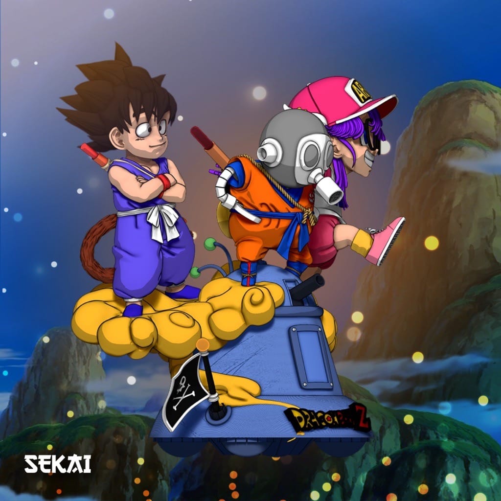 P站图纸印象馆 Sekai 龙珠 悟空和布玛 Sekai 龙珠 悟空和布玛