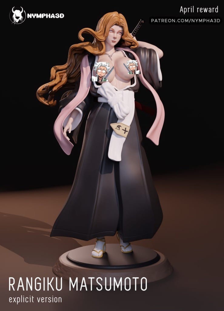 P站图纸印象馆 NYMPHA 3D 死神 松本乱菊 NYMPHA 3D 死神 松本乱菊