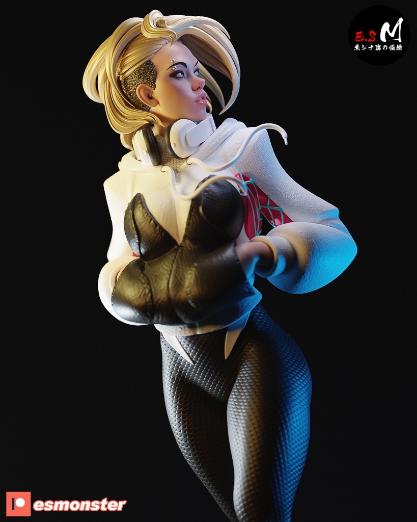 P站图纸印象馆 ESMonster 漫威 蜘蛛格温 ESMonster 漫威 蜘蛛格温