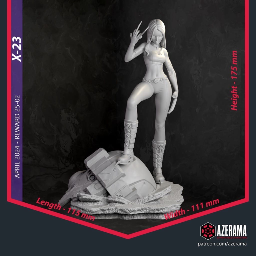 P站图纸印象馆 Azerama 漫威 克隆人X-23 Azerama 漫威 克隆人X-23