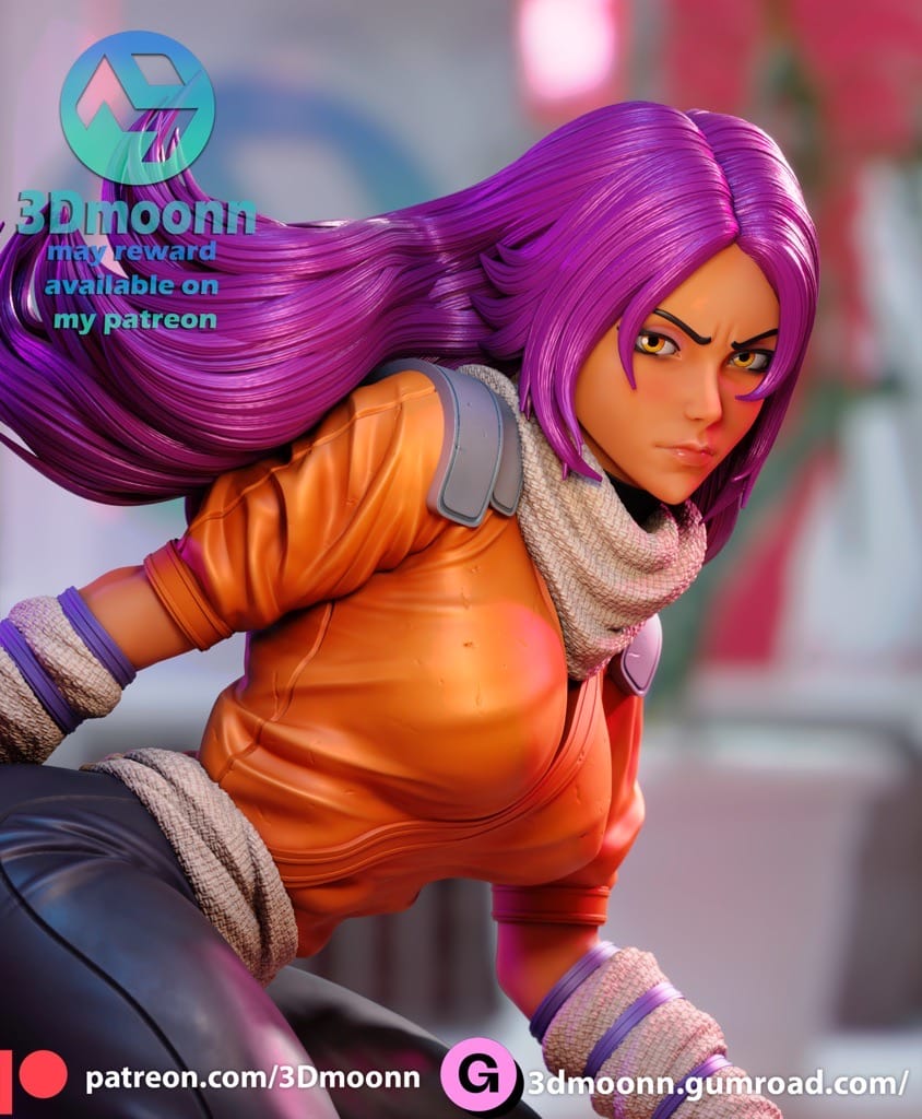 P站图纸印象馆 3Dmoonn 死神 四枫院夜一 3Dmoonn 死神 四枫院夜一