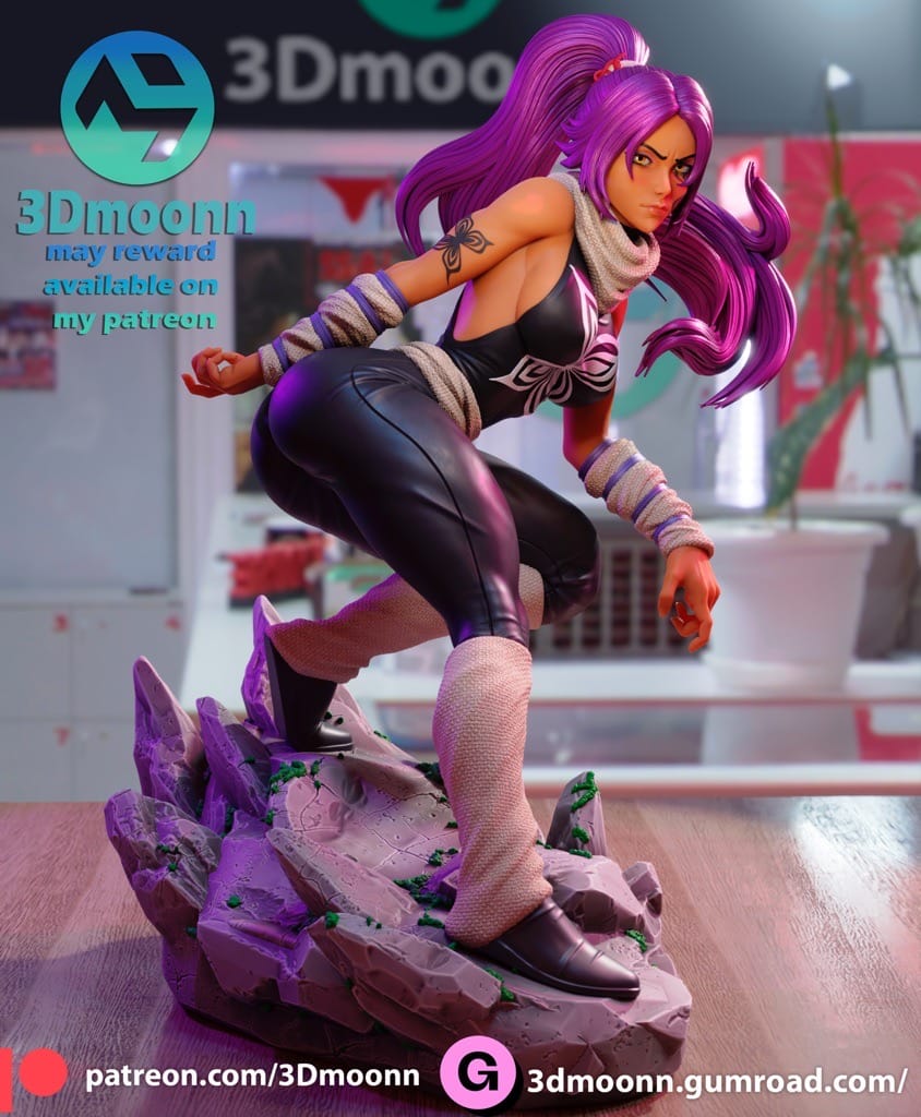 P站图纸印象馆 3Dmoonn 死神 四枫院夜一 3Dmoonn 死神 四枫院夜一