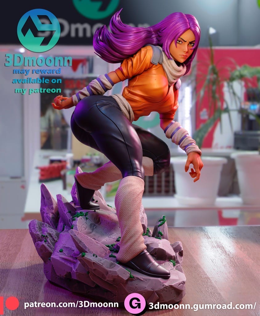 P站图纸印象馆 3Dmoonn 死神 四枫院夜一 3Dmoonn 死神 四枫院夜一