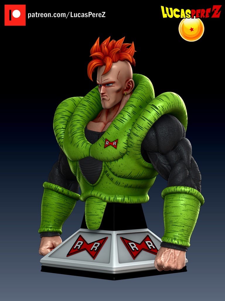 P站图纸印象馆 Lucas Perez 龙珠 人造人16号 Lucas Perez 龙珠 人造人16号