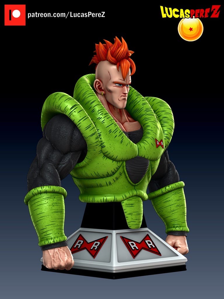 P站图纸印象馆 Lucas Perez 龙珠 人造人16号 Lucas Perez 龙珠 人造人16号