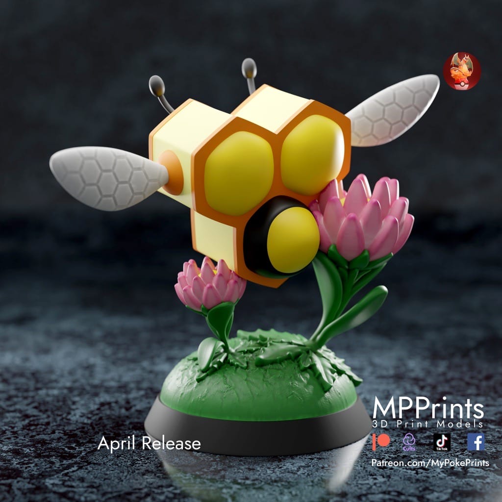 P站图纸印象馆 口袋妖怪 三蜜蜂 口袋妖怪 三蜜蜂
