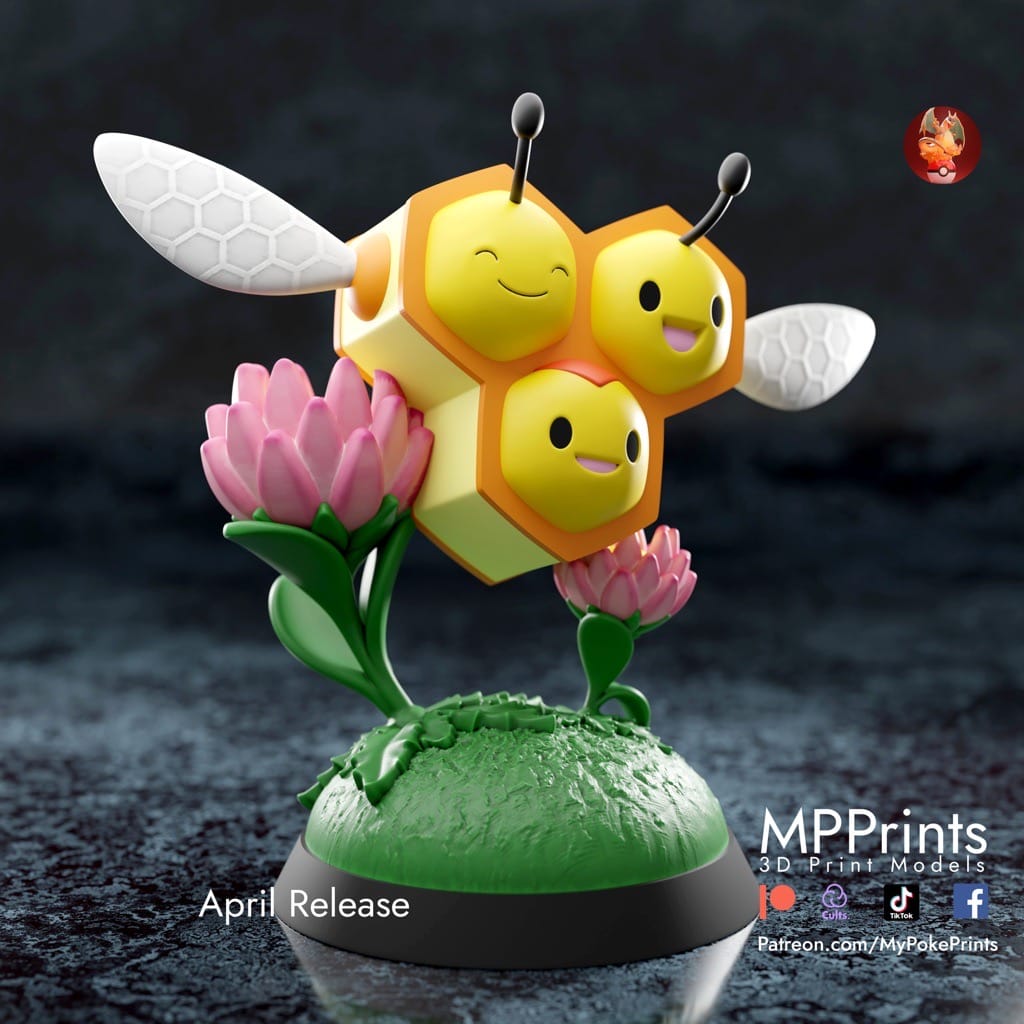 P站图纸印象馆 口袋妖怪 三蜜蜂 口袋妖怪 三蜜蜂