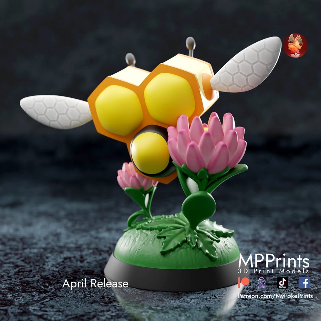 P站图纸印象馆 口袋妖怪 三蜜蜂 口袋妖怪 三蜜蜂