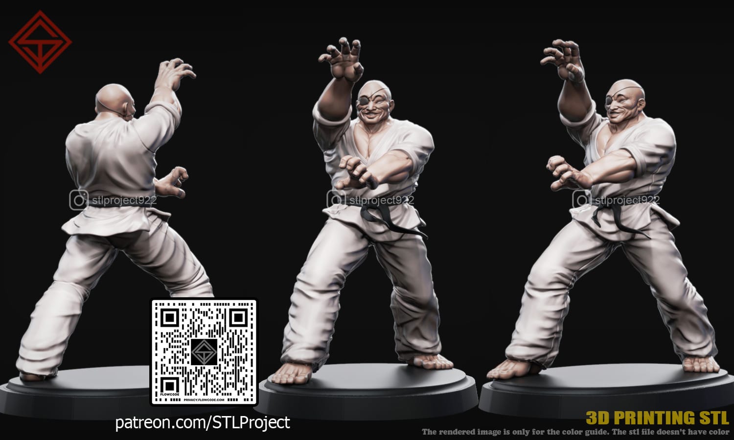 P站图纸印象馆 STL Project 刃牙 愚地独步 STL Project 刃牙 愚地独步