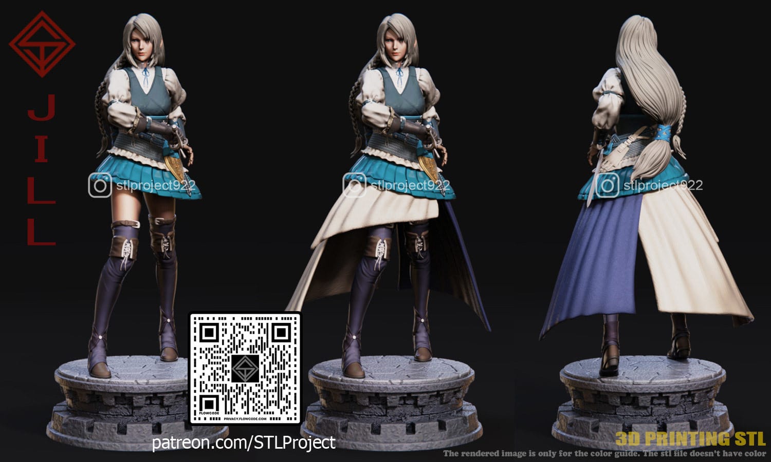 P站图纸印象馆 STL Project 最终幻想 吉尔·沃里克 STL Project 最终幻想 吉尔·沃里克