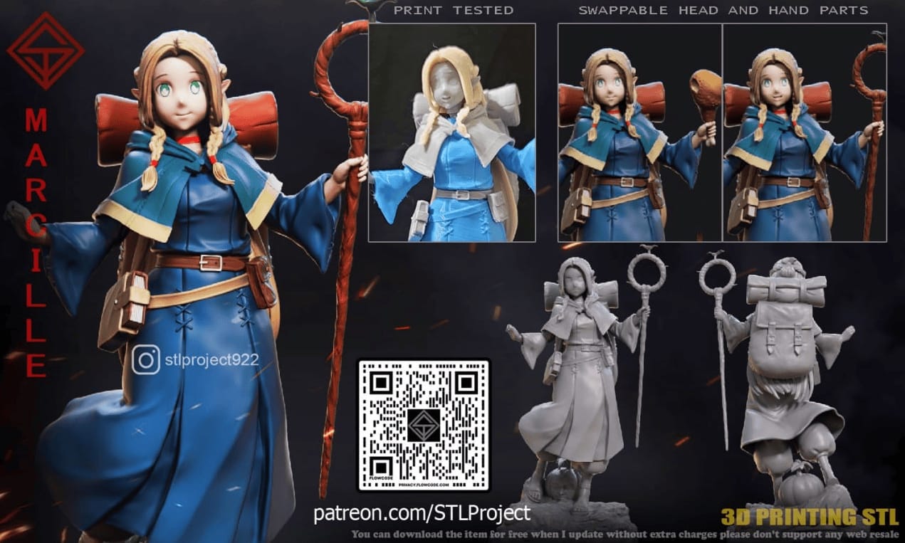 P站图纸印象馆 STL Project 迷宫饭 玛露西尔 STL Project 迷宫饭 玛露西尔