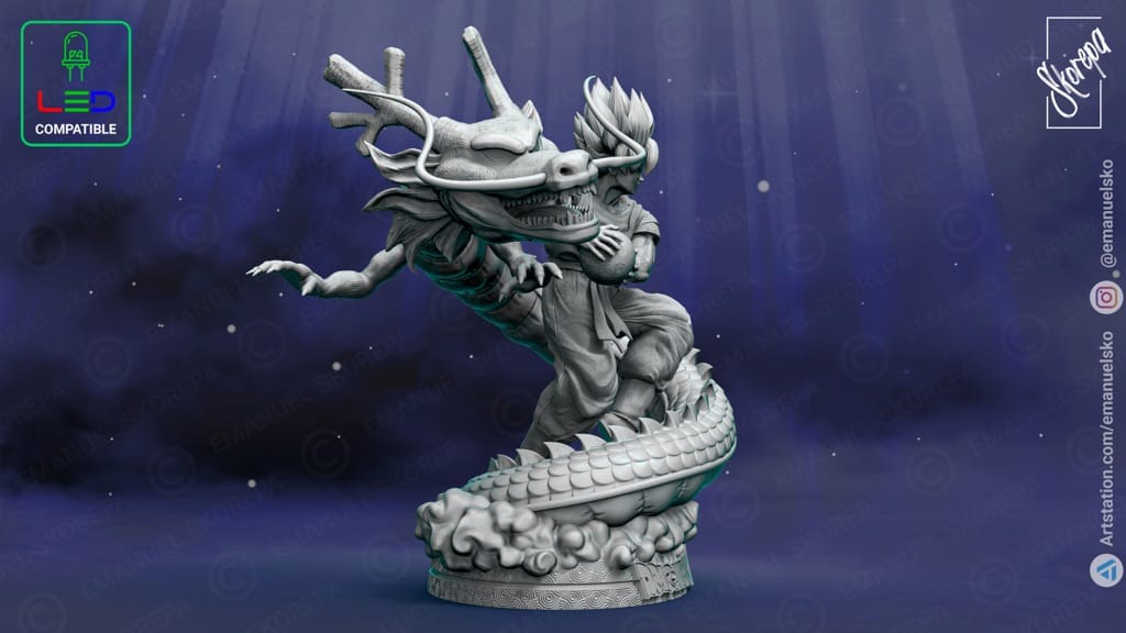 P站图纸印象馆 悟空和神龙 悟空和神龙