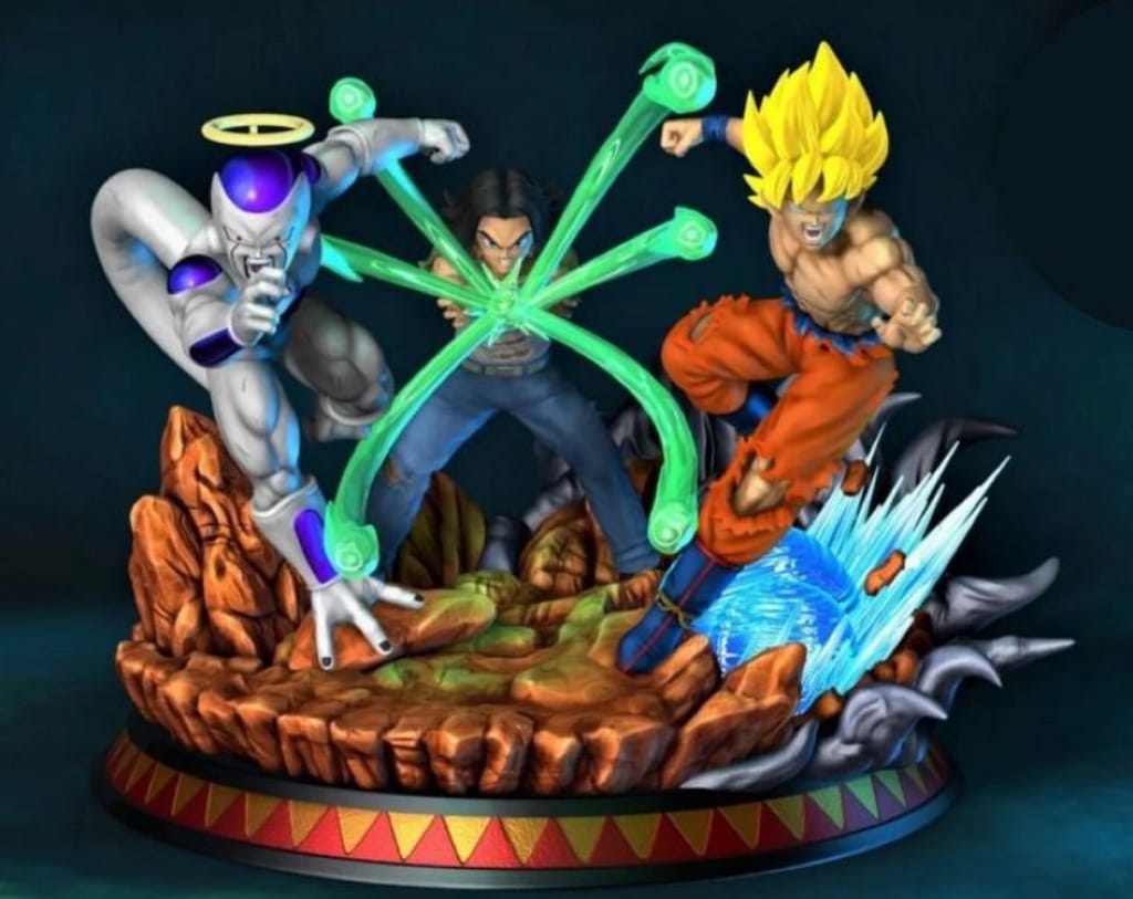 P站图纸印象馆 悟空 弗利萨 人造人17号 悟空 弗利萨 人造人17号