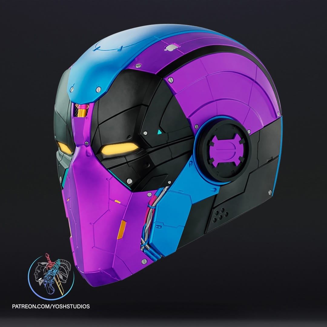 P站图纸印象馆 Yosh 赛博朋克死侍头盔 Yosh 赛博朋克死侍头盔