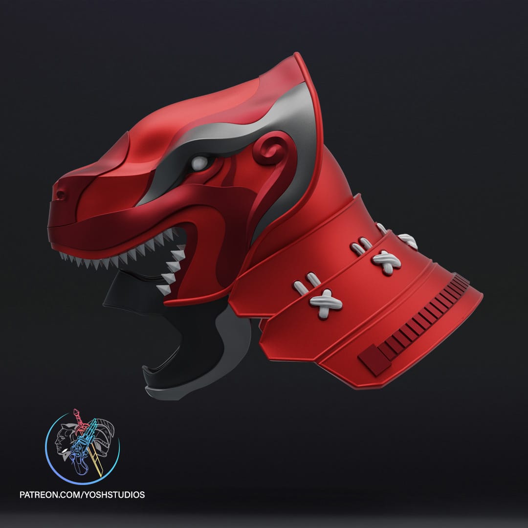 P站图纸印象馆 Yosh 战国红色游侠头盔 Yosh 战国红色游侠头盔