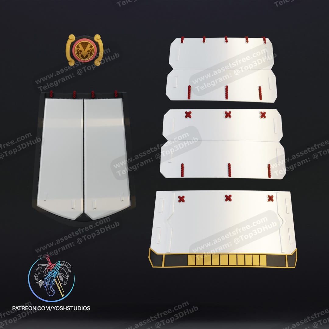 P站图纸印象馆 Yosh 战国白色游侠全套服装 Yosh 战国白色游侠全套服装