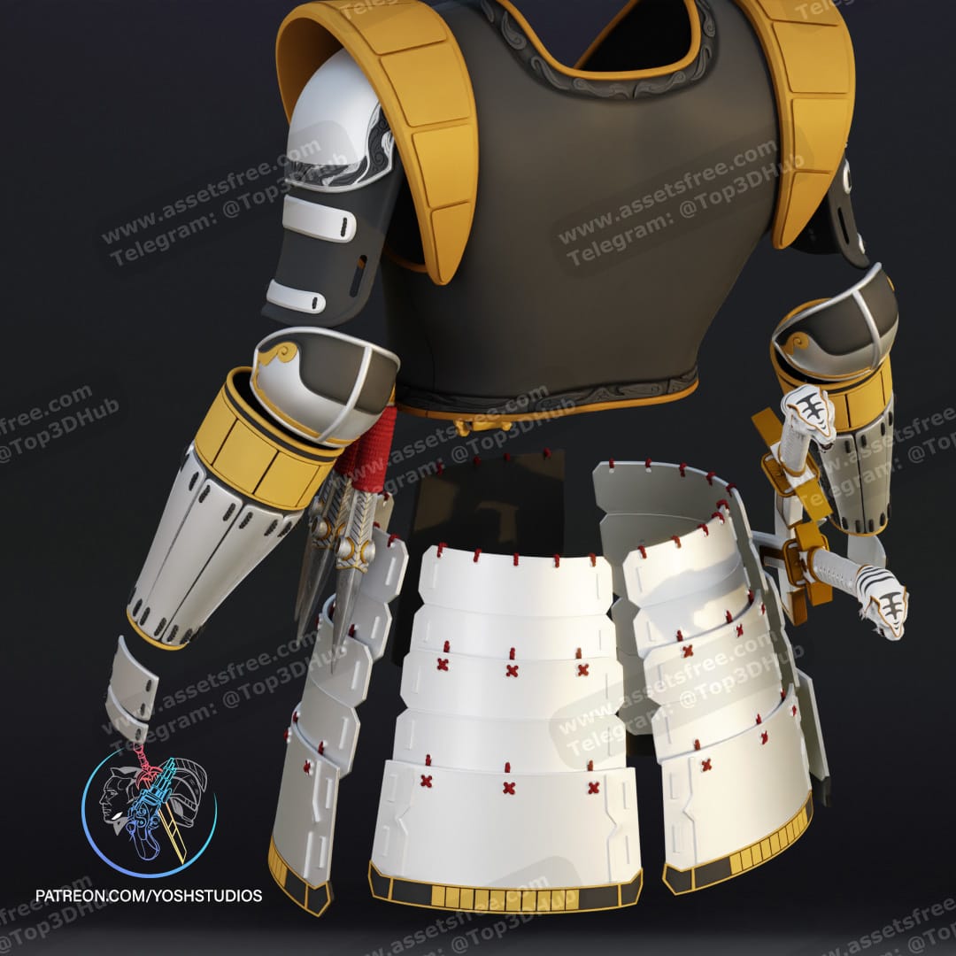 P站图纸印象馆 Yosh 战国白色游侠全套服装 Yosh 战国白色游侠全套服装