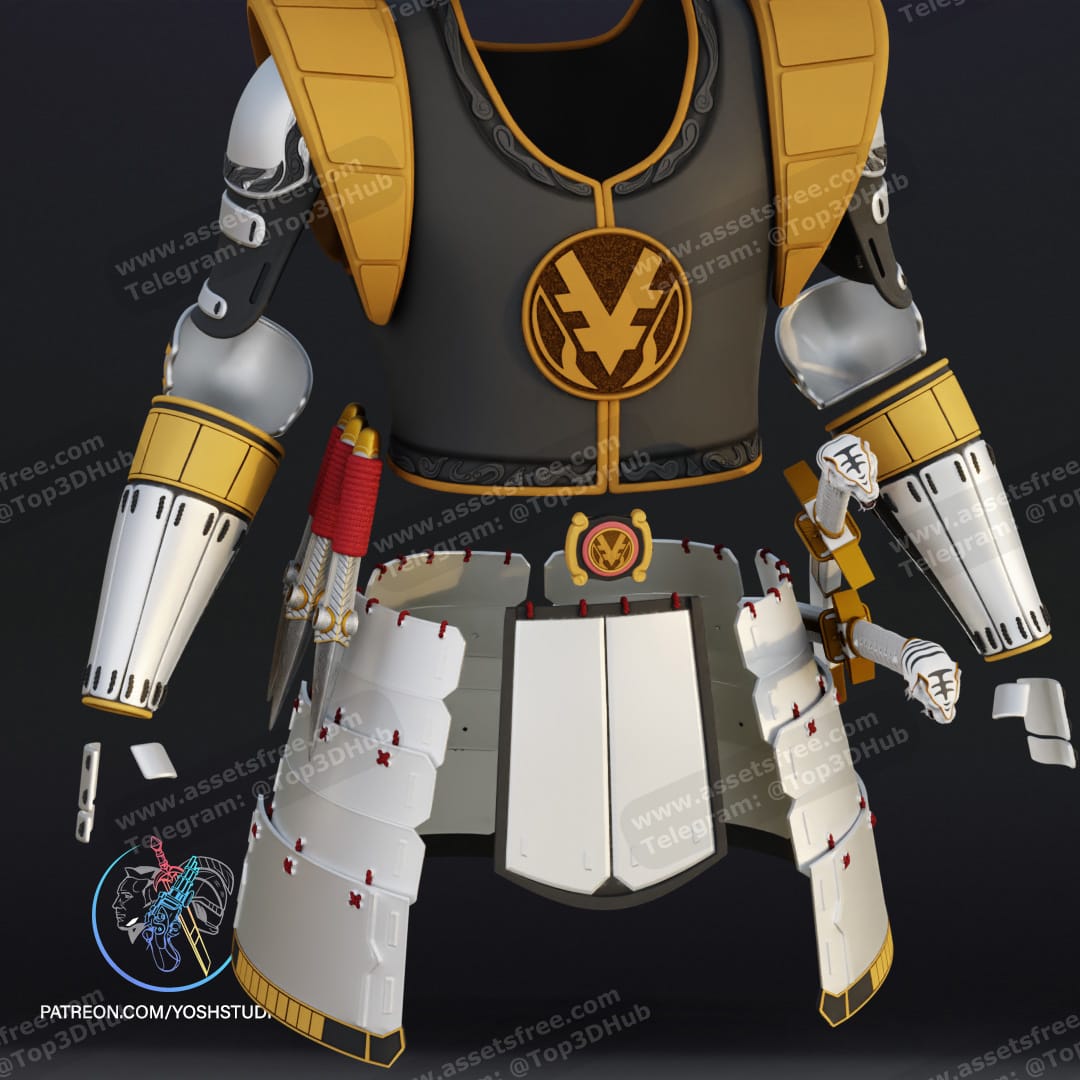 P站图纸印象馆 Yosh 战国白色游侠全套服装 Yosh 战国白色游侠全套服装