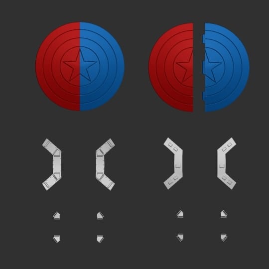 P站图纸印象馆 Yosh 美国队长盾牌 Yosh 美国队长盾牌