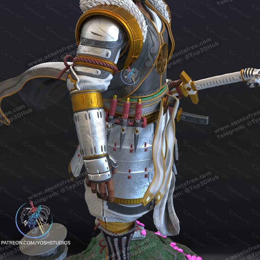 P站图纸印象馆 Yosh 战国白色游侠雕像 Yosh 战国白色游侠雕像