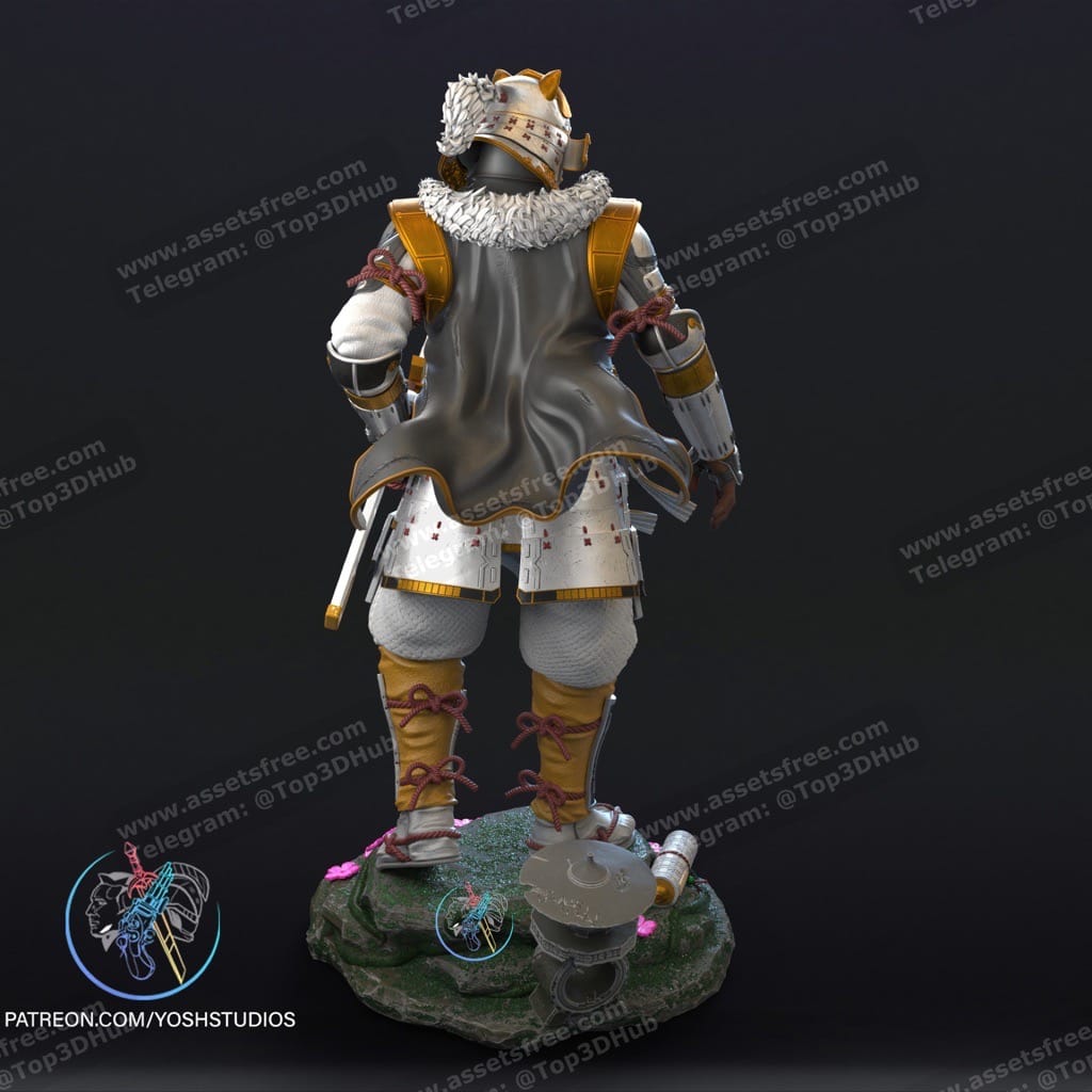 P站图纸印象馆 Yosh 战国白色游侠雕像 Yosh 战国白色游侠雕像