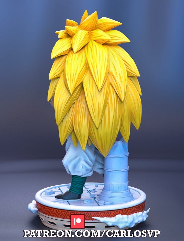 P站图纸印象馆 超级赛亚人3 悟天克斯 超级赛亚人3 悟天克斯