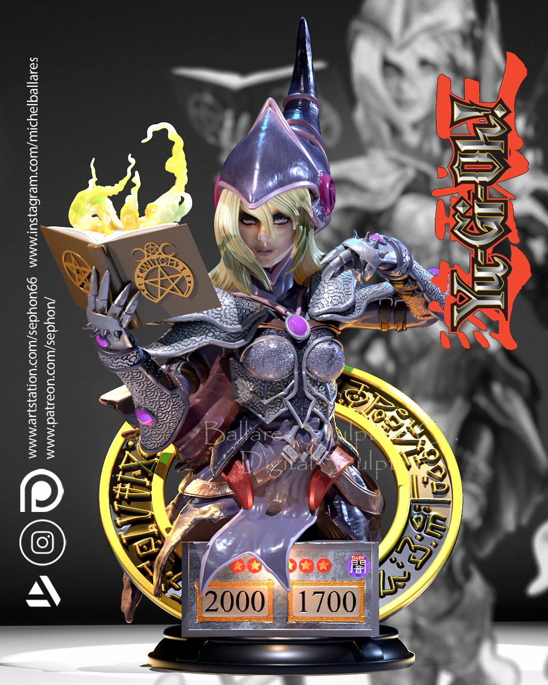 P站图纸印象馆 Geek MB 游戏王 黑魔导女孩 Geek MB 游戏王 黑魔导女孩