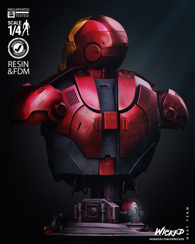 P站图纸印象馆 3DWicked 漫威 钢铁侠 3DWicked 漫威 钢铁侠