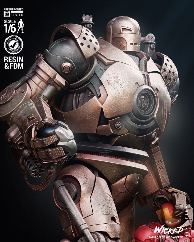 P站图纸印象馆 3DWicked 漫威 铁霸王和钢铁侠 3DWicked 漫威 铁霸王和钢铁侠