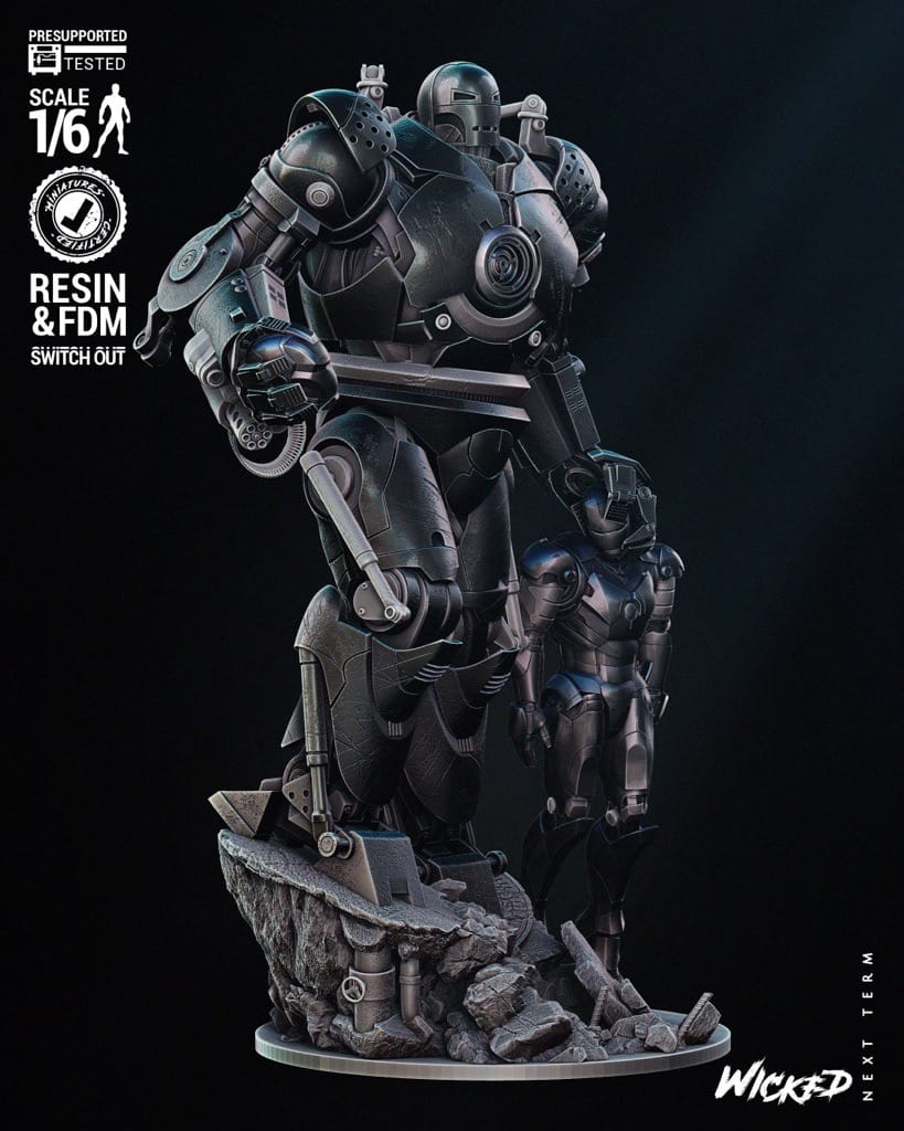 P站图纸印象馆 3DWicked 漫威 铁霸王和钢铁侠 3DWicked 漫威 铁霸王和钢铁侠