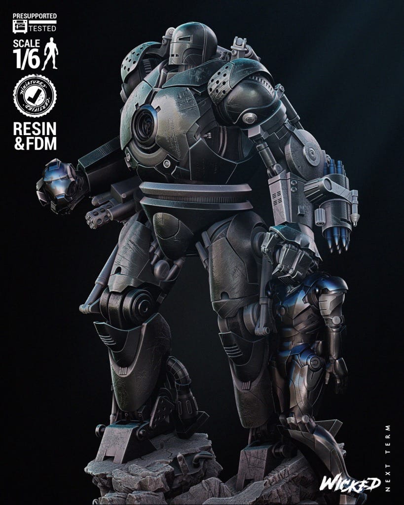 P站图纸印象馆 3DWicked 漫威 铁霸王和钢铁侠 3DWicked 漫威 铁霸王和钢铁侠