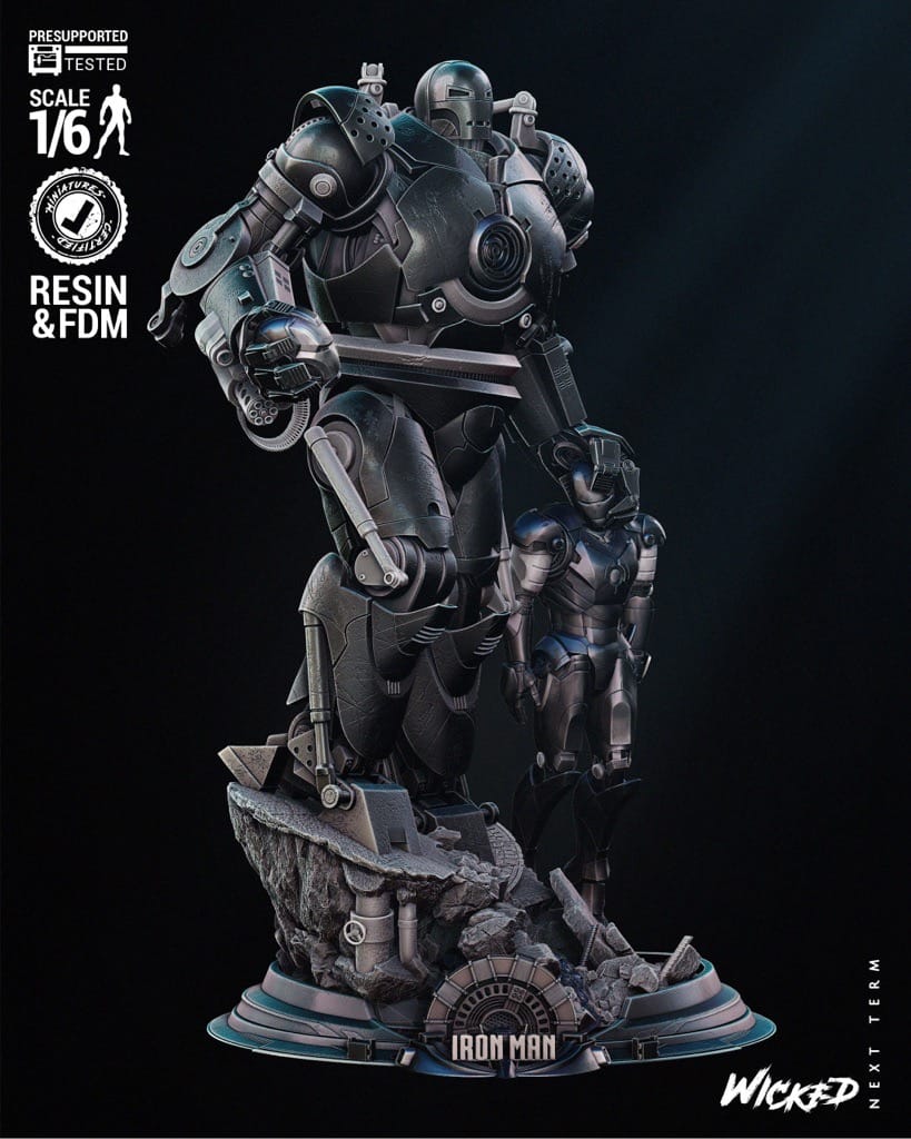 P站图纸印象馆 3DWicked 漫威 铁霸王和钢铁侠 3DWicked 漫威 铁霸王和钢铁侠