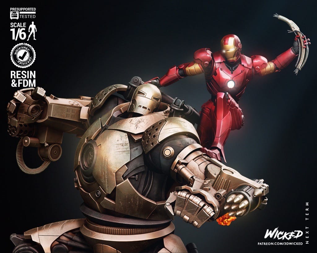 P站图纸印象馆 3DWicked 漫威 铁霸王和钢铁侠 3DWicked 漫威 铁霸王和钢铁侠