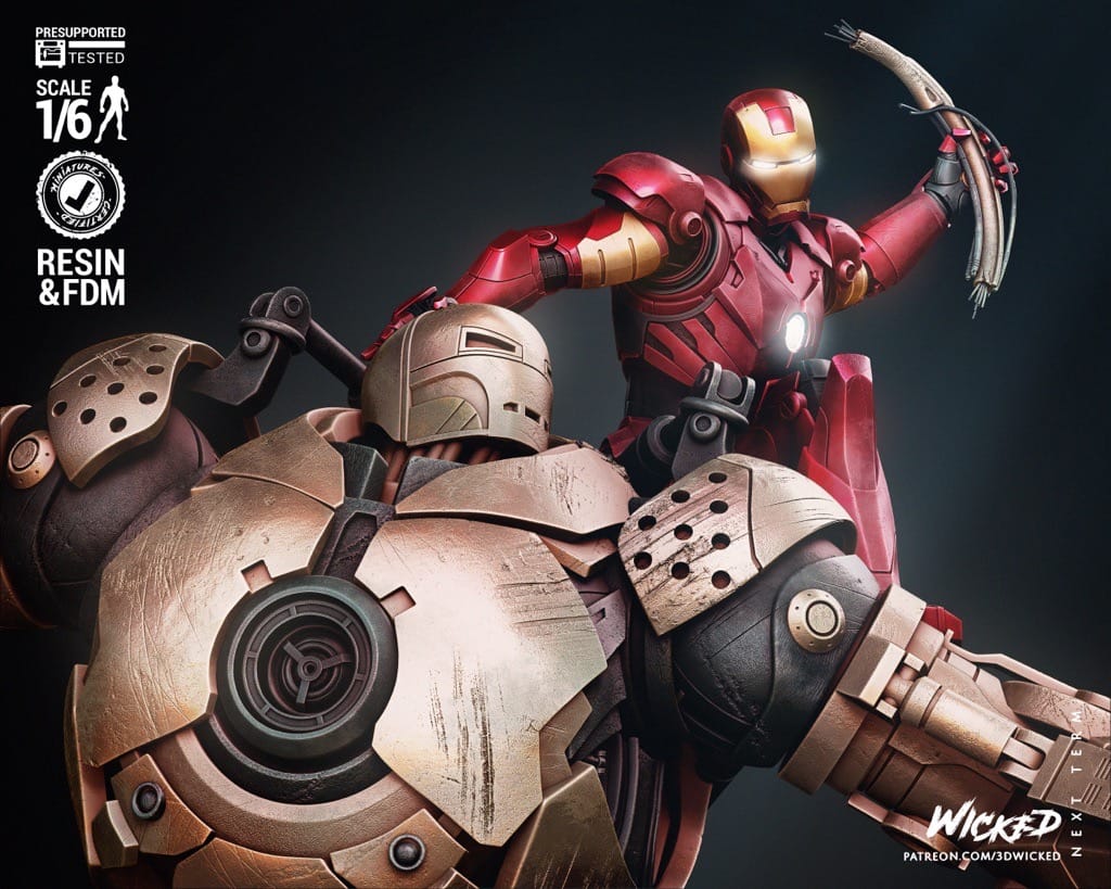 P站图纸印象馆 3DWicked 漫威 铁霸王和钢铁侠 3DWicked 漫威 铁霸王和钢铁侠