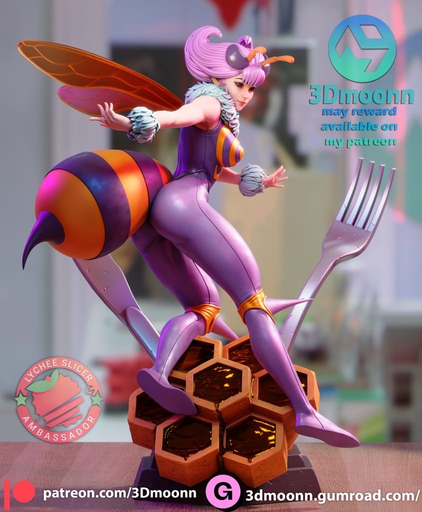 P站图纸印象馆 3Dmoonn 恶魔战士 女皇蜂 3Dmoonn 恶魔战士 女皇蜂