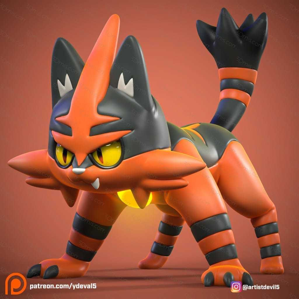 P站图纸印象馆 Ydeval 精灵宝可梦 炎热喵 Ydeval 精灵宝可梦 炎热喵