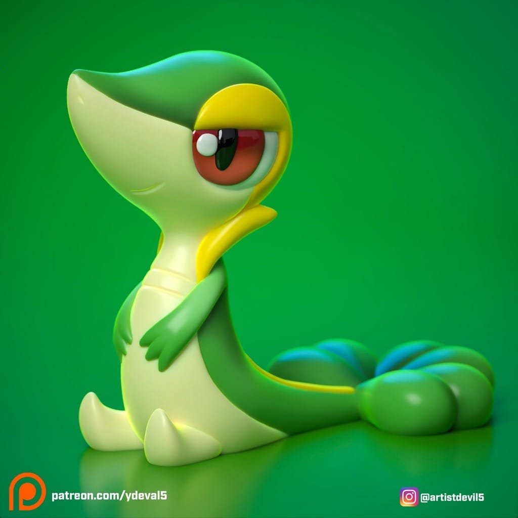 P站图纸印象馆 Ydeval 精灵宝可梦 藤藤蛇 Ydeval 精灵宝可梦 藤藤蛇