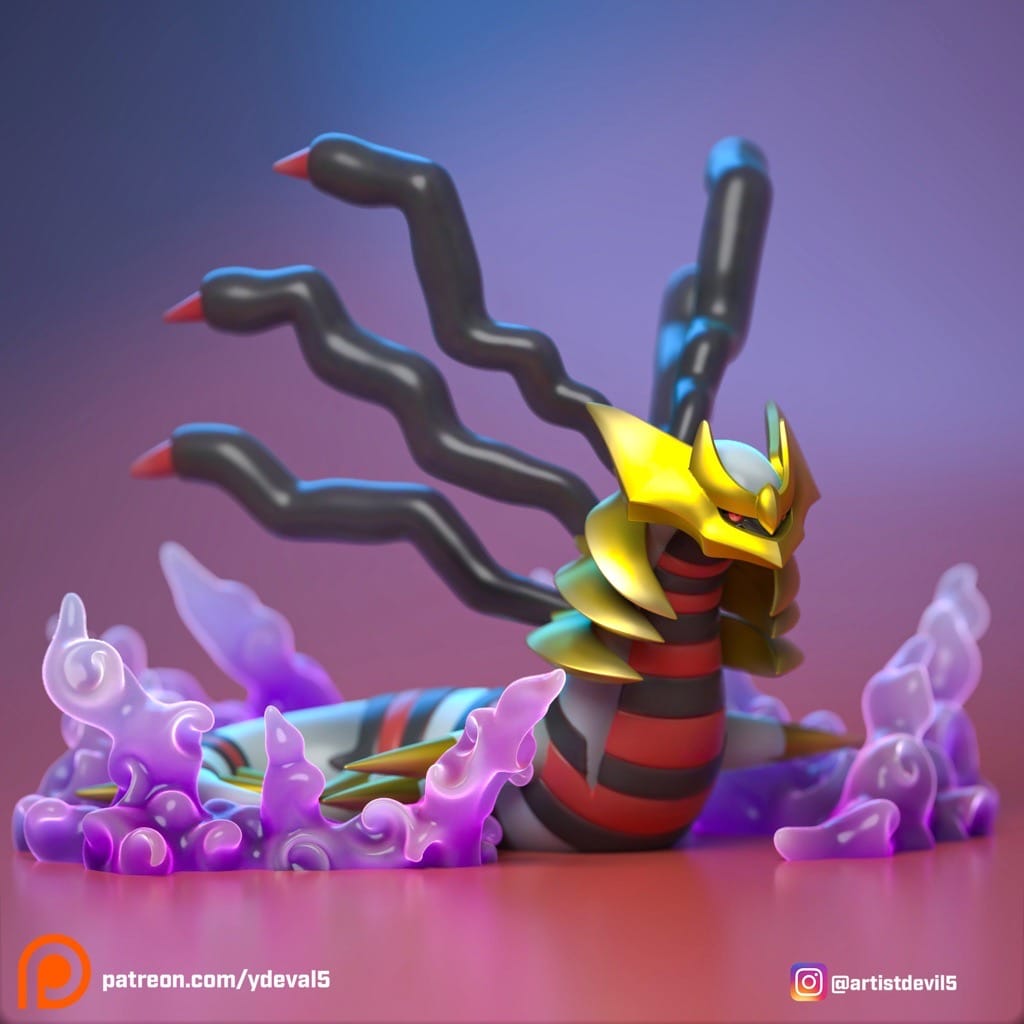 P站图纸印象馆 Ydeval 精灵宝可梦 骑拉帝纳 Ydeval 精灵宝可梦 骑拉帝纳