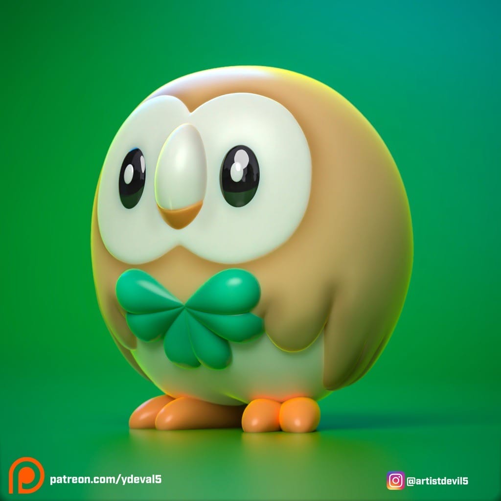 P站图纸印象馆 Ydeval 精灵宝可梦 木木枭 Ydeval 精灵宝可梦 木木枭