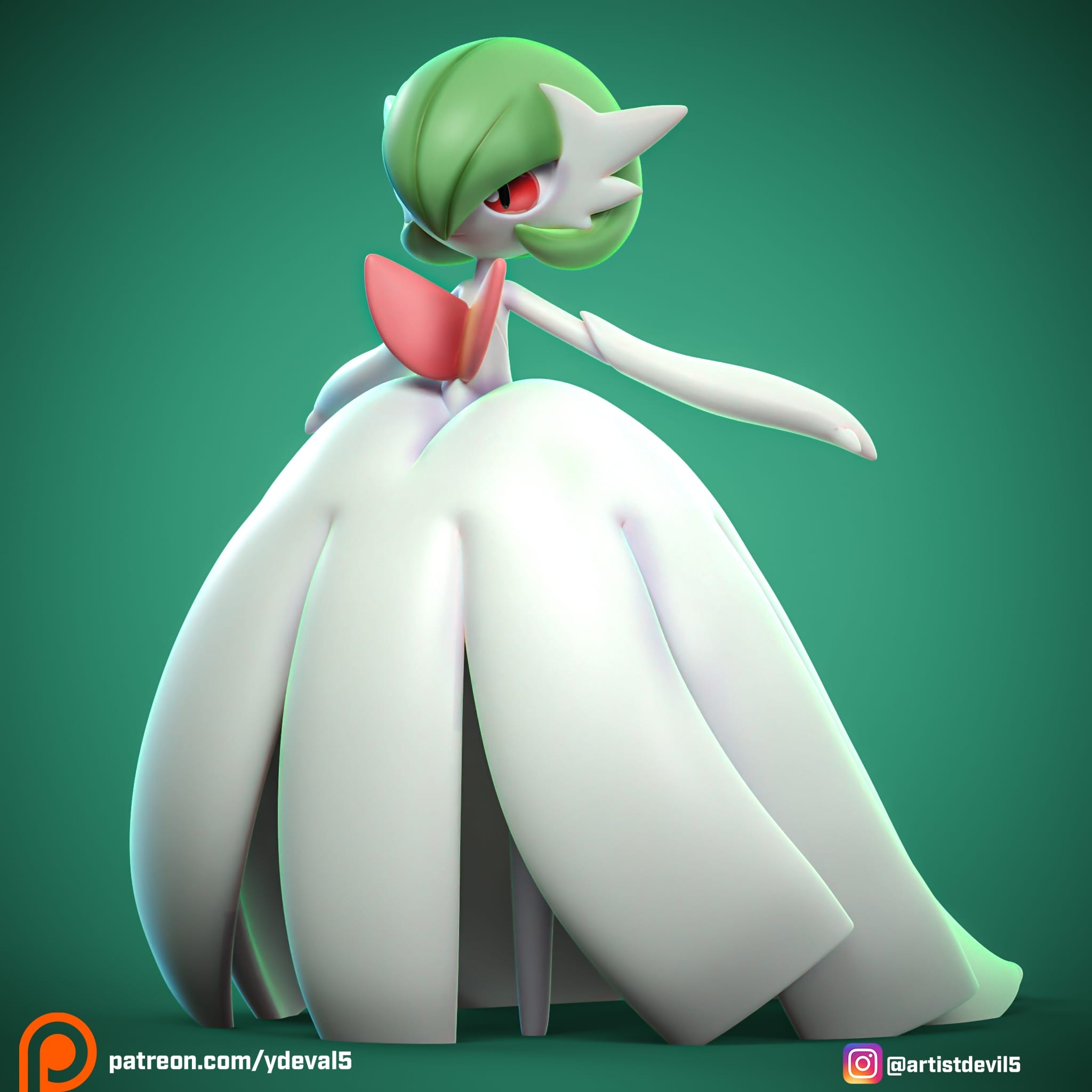 P站图纸印象馆 Ydeval 精灵宝可梦 沙奈朵 Ydeval 精灵宝可梦 沙奈朵