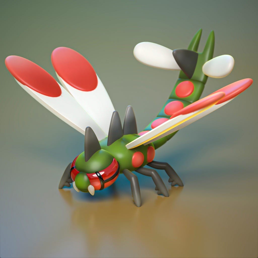 P站图纸印象馆 Ydeval 精灵宝可梦 远古巨蜓 Ydeval 精灵宝可梦 远古巨蜓